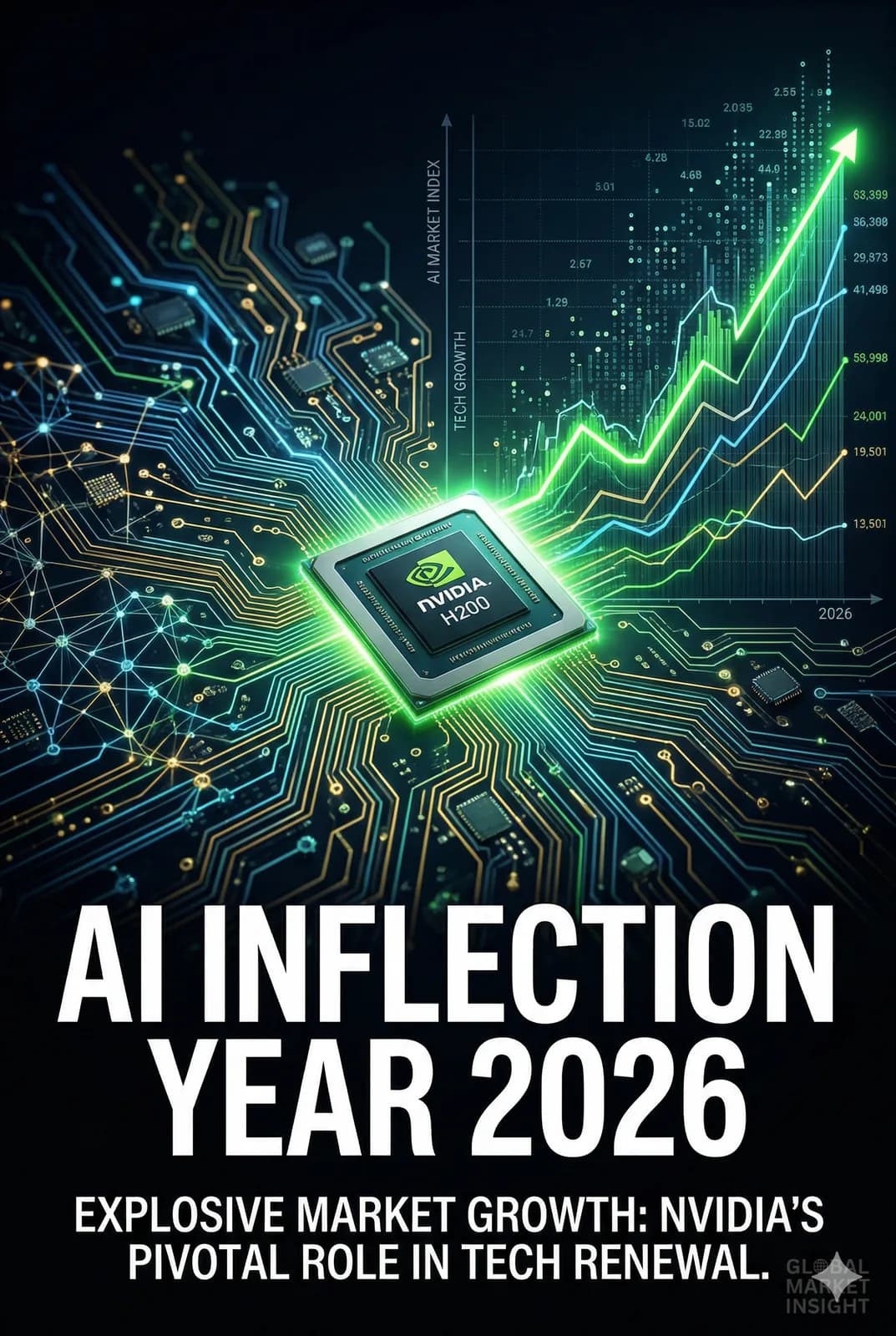 Illustration of the 2026 AI capital expenditure cycle linking Nvidia, Alphabet and Wall Street forecasts
